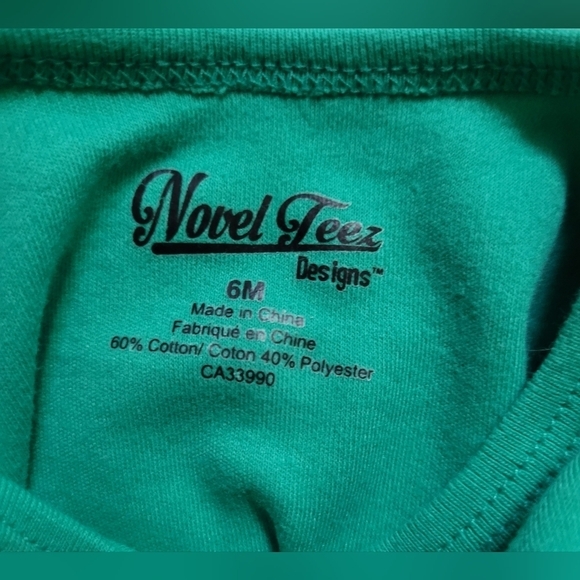 4/$30 - little Elf Green Long Sleeve Romper Diaper Shirt - Size 6M - Picture 5 of 6